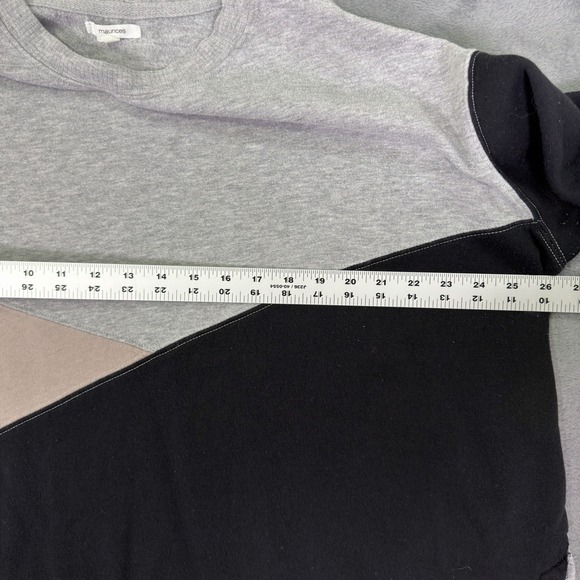 Maurices Sweater Womens 2X Gray Pink Color Block Long Sleeve Pullover Stretch - Picture 3 of 8